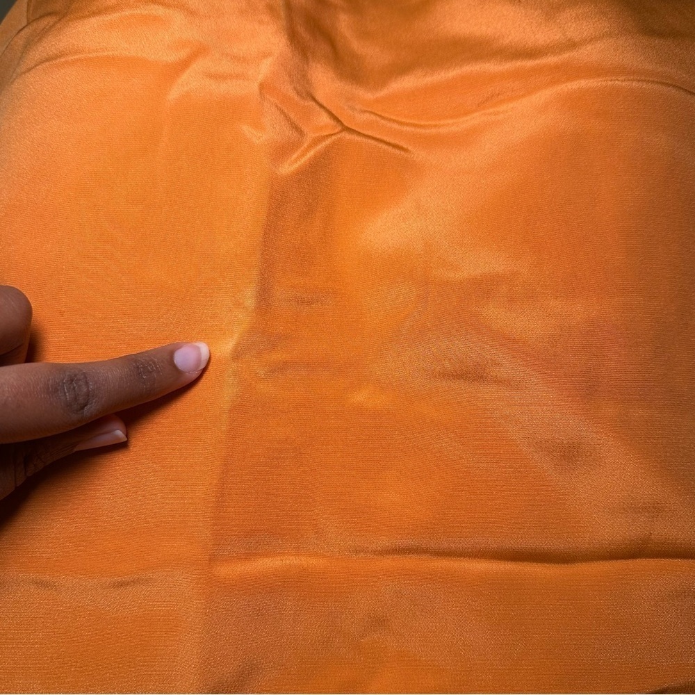 Hugo Buscati Silk Vibrant Orange Mini Skirt Size 10 - Picture 11 of 12